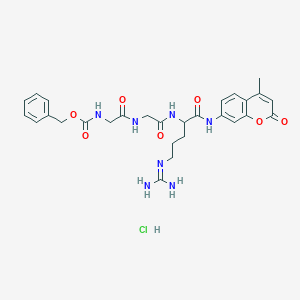 molecular formula C28H34ClN7O7 B034742 Z-Gly-Gly-Arg-AMC HCl CAS No. 102601-58-1