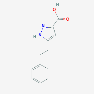 molecular formula C12H12N2O2 B347448 5-phenethyl-1H-pyrazole-3-carboxylic Acid CAS No. 595610-56-3