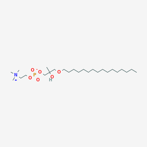 molecular formula C25H54NO6P B034747 (3-十六烷氧基-2-羟基-2-甲基丙基) 2-(三甲基氮杂阳离子基)乙基磷酸酯 CAS No. 107560-67-8