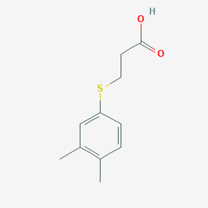 molecular formula C11H14O2S B034748 3-[(3,4-二甲基苯基)硫基]丙酸 CAS No. 104216-46-8