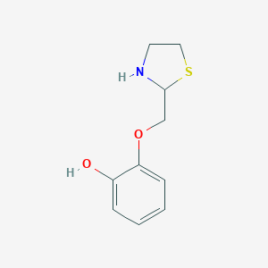 molecular formula C10H13NO2S B034749 Phenol, 2-(2-thiazolidinylmethoxy)- CAS No. 103195-83-1