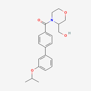 molecular formula C21H25NO4 B3475348 {4-[(3'-isopropoxybiphenyl-4-yl)carbonyl]morpholin-3-yl}methanol 
