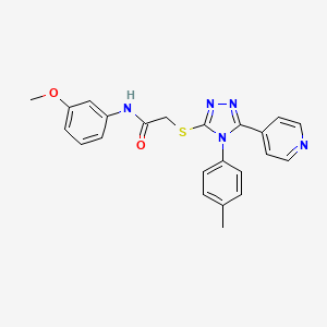 molecular formula C23H21N5O2S B3475389 N-(3-methoxyphenyl)-2-{[4-(4-methylphenyl)-5-(pyridin-4-yl)-4H-1,2,4-triazol-3-yl]sulfanyl}acetamide 