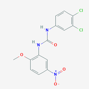 molecular formula C14H11Cl2N3O4 B3475460 N-(3,4-dichlorophenyl)-N'-(2-methoxy-5-nitrophenyl)urea 