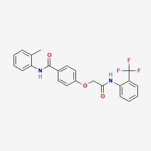 molecular formula C23H19F3N2O3 B3475486 N-(2-methylphenyl)-4-[2-oxo-2-[2-(trifluoromethyl)anilino]ethoxy]benzamide 