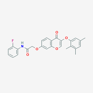 molecular formula C26H22FNO5 B3475499 N-(2-fluorophenyl)-2-[4-oxo-3-(2,3,5-trimethylphenoxy)chromen-7-yl]oxyacetamide 