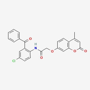 molecular formula C25H18ClNO5 B3475503 N-(2-benzoyl-4-chlorophenyl)-2-[(4-methyl-2-oxo-2H-chromen-7-yl)oxy]acetamide 