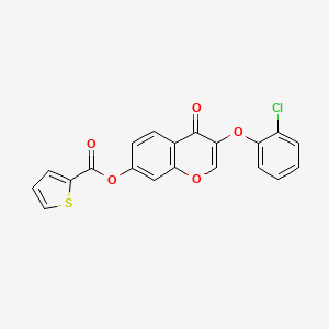molecular formula C20H11ClO5S B3475757 3-(2-chlorophenoxy)-4-oxo-4H-chromen-7-yl thiophene-2-carboxylate 