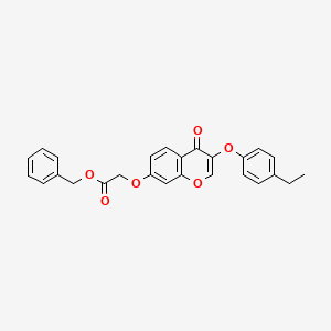 molecular formula C26H22O6 B3475774 Benzyl 2-[3-(4-ethylphenoxy)-4-oxochromen-7-yl]oxyacetate 