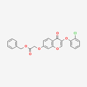 molecular formula C24H17ClO6 B3475779 Benzyl 2-[3-(2-chlorophenoxy)-4-oxochromen-7-yl]oxyacetate 