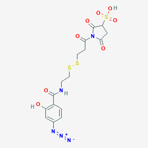 molecular formula C16H17N5O9S3 B034758 Sulfosuccinimidyl 3-((2-(4-azidosalicylamido)ethyl)dithio)propionate CAS No. 103963-69-5
