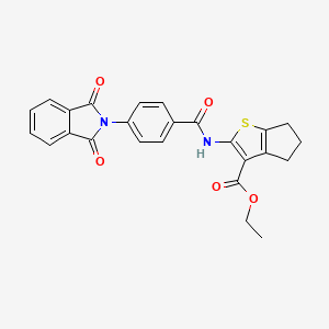 molecular formula C25H20N2O5S B3475857 ethyl 2-{[4-(1,3-dioxo-1,3-dihydro-2H-isoindol-2-yl)benzoyl]amino}-5,6-dihydro-4H-cyclopenta[b]thiophene-3-carboxylate 