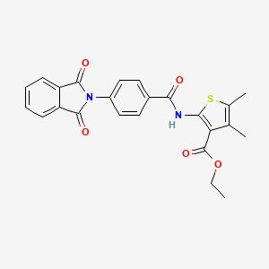 molecular formula C24H20N2O5S B3475861 Ethyl 2-[[4-(1,3-dioxoisoindol-2-yl)benzoyl]amino]-4,5-dimethylthiophene-3-carboxylate 