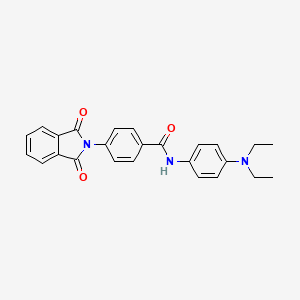 molecular formula C25H23N3O3 B3475887 N-[4-(diethylamino)phenyl]-4-(1,3-dioxo-1,3-dihydro-2H-isoindol-2-yl)benzamide 
