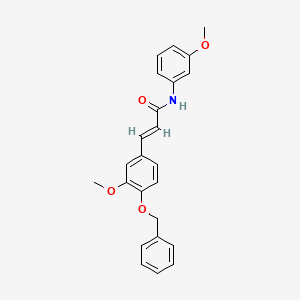 molecular formula C24H23NO4 B3475969 3-[4-(benzyloxy)-3-methoxyphenyl]-N-(3-methoxyphenyl)acrylamide 