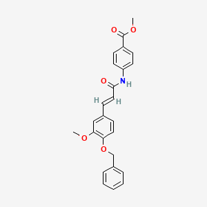 molecular formula C25H23NO5 B3475972 methyl 4-({3-[4-(benzyloxy)-3-methoxyphenyl]acryloyl}amino)benzoate 