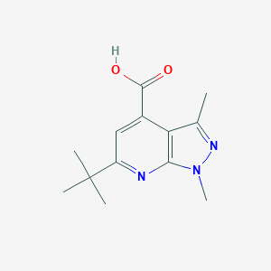 molecular formula C13H17N3O2 B347606 6-(tert-butyl)-1,3-dimethyl-1H-pyrazolo[3,4-b]pyridine-4-carboxylic acid CAS No. 1017163-11-9