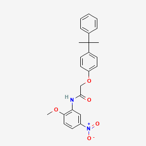 molecular formula C24H24N2O5 B3476065 N-(2-methoxy-5-nitrophenyl)-2-[4-(2-phenylpropan-2-yl)phenoxy]acetamide 