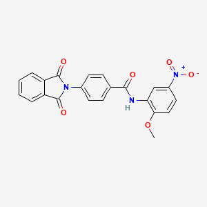 molecular formula C22H15N3O6 B3476079 4-(1,3-dioxo-1,3-dihydro-2H-isoindol-2-yl)-N-(2-methoxy-5-nitrophenyl)benzamide 