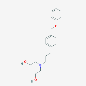 molecular formula C20H27NO3 B034761 ETHANOL, 2,2'-((3-(p-(PHENOXYMETHYL)PHENYL)PROPYL)IMINO)DI- CAS No. 19733-84-7