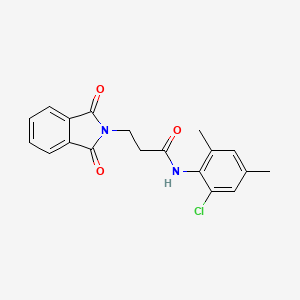 molecular formula C19H17ClN2O3 B3476101 N-(2-chloro-4,6-dimethylphenyl)-3-(1,3-dioxoisoindol-2-yl)propanamide 