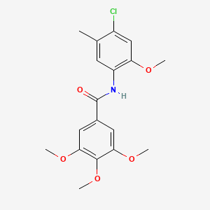 molecular formula C18H20ClNO5 B3476118 N-(4-chloro-2-methoxy-5-methylphenyl)-3,4,5-trimethoxybenzamide CAS No. 449158-31-0