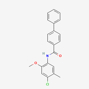 molecular formula C21H18ClNO2 B3476121 N-(4-chloro-2-methoxy-5-methylphenyl)-4-phenylbenzamide 