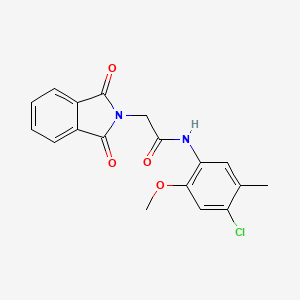 molecular formula C18H15ClN2O4 B3476131 N-(4-chloro-2-methoxy-5-methylphenyl)-2-(1,3-dioxo-2,3-dihydro-1H-isoindol-2-yl)acetamide 