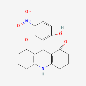 molecular formula C19H18N2O5 B3476197 9-(2-hydroxy-5-nitrophenyl)-2,3,4,5,6,7,9,10-octahydroacridine-1,8-dione 