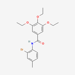 molecular formula C20H24BrNO4 B3476234 N-(2-bromo-4-methylphenyl)-3,4,5-triethoxybenzamide 