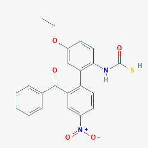 molecular formula C22H18N2O5S B034763 O-(2-Benzoyl-4-nitrophenyl) (4-ethoxyphenyl)carbamothioate CAS No. 111093-27-7