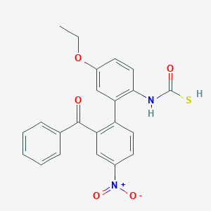 molecular formula C22H18N2O5S B034763 Carbamothioic acid, (4-ethoxyphenyl)-, O-(2-benzoyl-4-nitrophenyl) ester CAS No. 111093-27-7