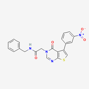 molecular formula C21H16N4O4S B3476306 N-benzyl-2-[5-(3-nitrophenyl)-4-oxothieno[2,3-d]pyrimidin-3-yl]acetamide 