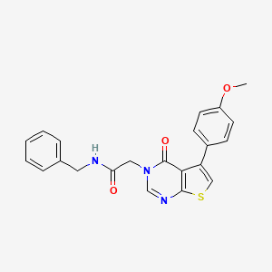 molecular formula C22H19N3O3S B3476338 N-benzyl-2-[5-(4-methoxyphenyl)-4-oxothieno[2,3-d]pyrimidin-3-yl]acetamide 