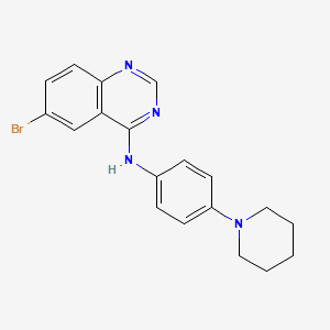 molecular formula C19H19BrN4 B3476369 6-bromo-N-(4-(piperidin-1-yl)phenyl)quinazolin-4-amine 