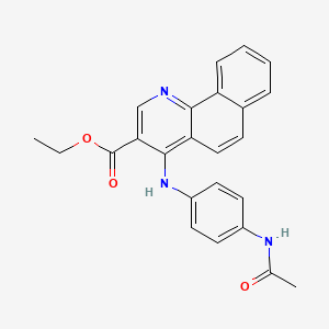 molecular formula C24H21N3O3 B3476472 Ethyl 4-(4-acetamidoanilino)benzo[h]quinoline-3-carboxylate 
