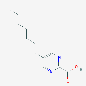 molecular formula C12H18N2O2 B034765 5-Heptylpyrimidine-2-carboxylic acid CAS No. 105343-79-1