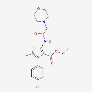 molecular formula C20H23ClN2O4S B3476561 Ethyl 4-(4-chlorophenyl)-5-methyl-2-[(morpholin-4-ylacetyl)amino]thiophene-3-carboxylate 