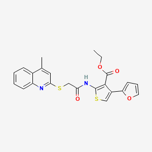 molecular formula C23H20N2O4S2 B3476589 ethyl 4-(2-furyl)-2-({[(4-methyl-2-quinolinyl)thio]acetyl}amino)-3-thiophenecarboxylate 