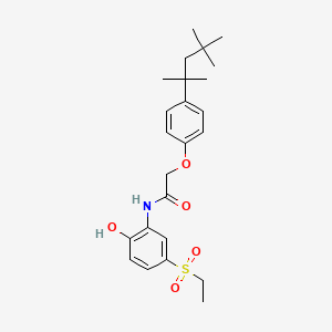 molecular formula C24H33NO5S B3476662 N-[5-(ethanesulfonyl)-2-hydroxyphenyl]-2-[4-(2,4,4-trimethylpentan-2-yl)phenoxy]acetamide 