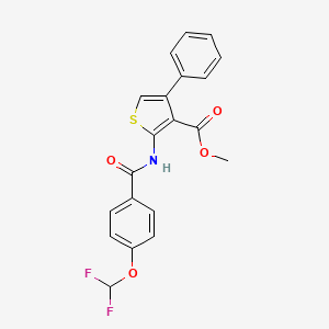 molecular formula C20H15F2NO4S B3476754 methyl 2-{[4-(difluoromethoxy)benzoyl]amino}-4-phenyl-3-thiophenecarboxylate 