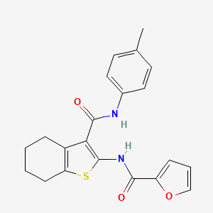 molecular formula C21H20N2O3S B3476989 N-[3-[(4-methylphenyl)carbamoyl]-4,5,6,7-tetrahydro-1-benzothiophen-2-yl]furan-2-carboxamide 