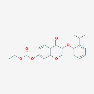molecular formula C21H20O6 B3477072 ethyl [4-oxo-3-(2-propan-2-ylphenoxy)chromen-7-yl] carbonate 
