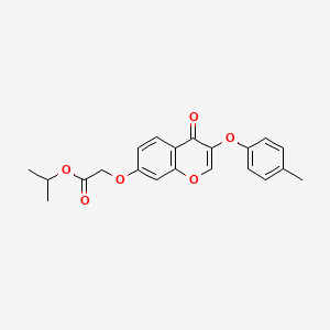 molecular formula C21H20O6 B3477080 Propan-2-yl 2-[3-(4-methylphenoxy)-4-oxochromen-7-yl]oxyacetate 