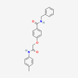 molecular formula C23H22N2O3 B3477167 N-benzyl-4-[2-(4-methylanilino)-2-oxoethoxy]benzamide 