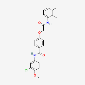 molecular formula C24H23ClN2O4 B3477172 N-(3-chloro-4-methoxyphenyl)-4-[2-(2,3-dimethylanilino)-2-oxoethoxy]benzamide 