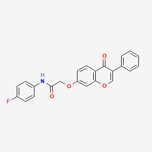 molecular formula C23H16FNO4 B3477189 N-(4-fluorophenyl)-2-(4-oxo-3-phenylchromen-7-yl)oxyacetamide 