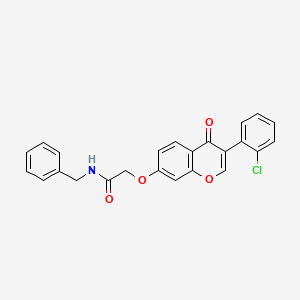 molecular formula C24H18ClNO4 B3477195 N-benzyl-2-{[3-(2-chlorophenyl)-4-oxo-4H-chromen-7-yl]oxy}acetamide 