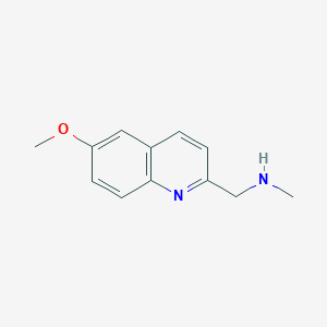 molecular formula C12H14N2O B347724 1-(6-methoxyquinolin-2-yl)-N-methylmethanamine CAS No. 141770-92-5