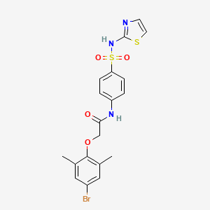 molecular formula C19H18BrN3O4S2 B3477249 2-(4-bromo-2,6-dimethylphenoxy)-N-[4-(1,3-thiazol-2-ylsulfamoyl)phenyl]acetamide 